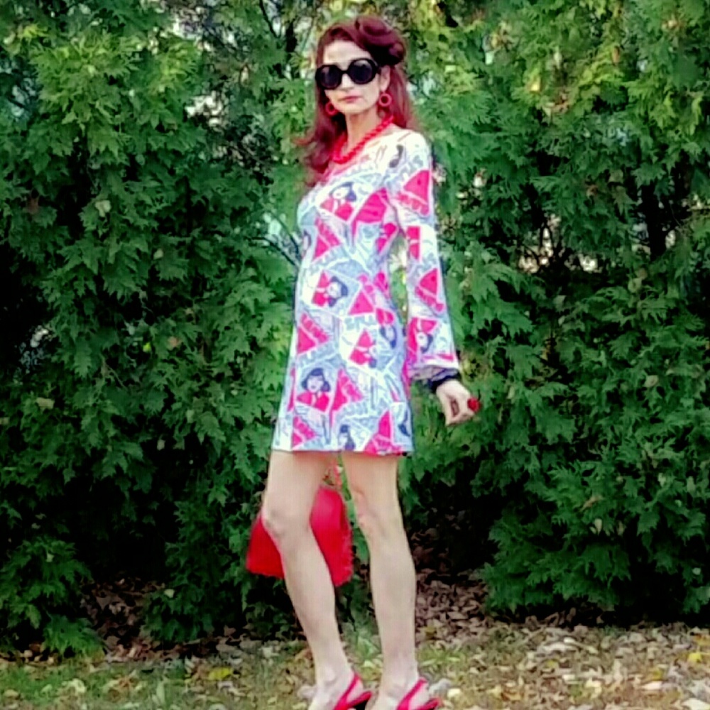 Comic Themed Rockability Pop-Art Skater Dress- Small/Medium
